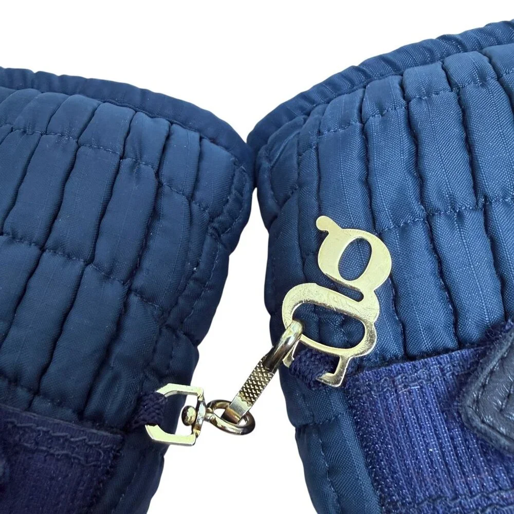 GRANDOE Womens Mittens M/L Blue Ski Snowboard Gloves Vintage